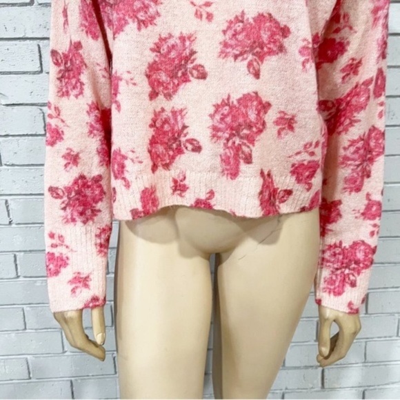 J. Crew Pink Floral Women's Sweater - Picture 4 of 5
